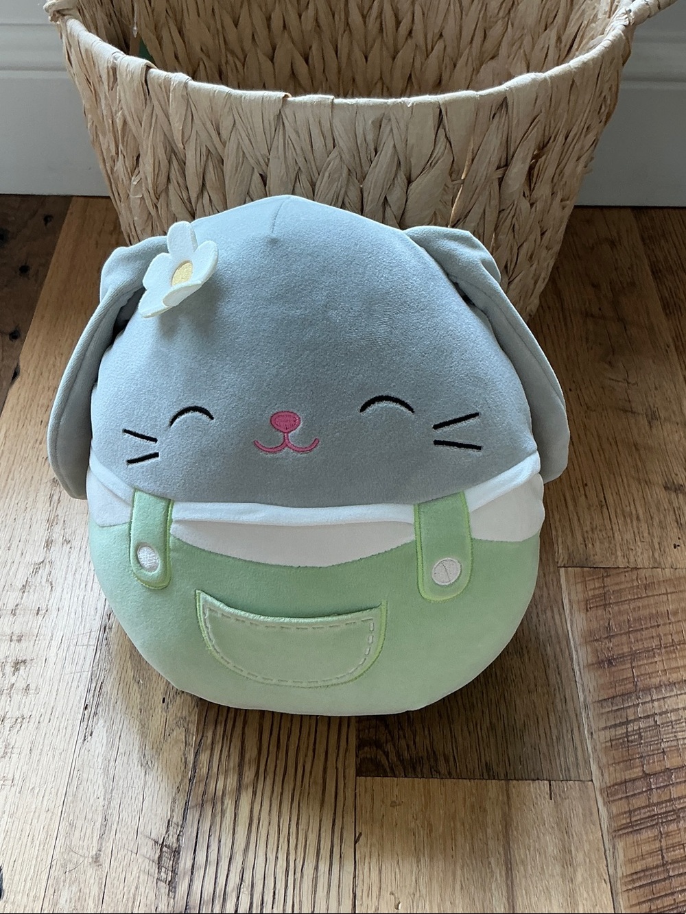 Squishmallows Gray and Light Green Elephant Plush
